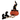 Pumpkin Wearing Witch Hat With Pom Poms - Ruffled Feather