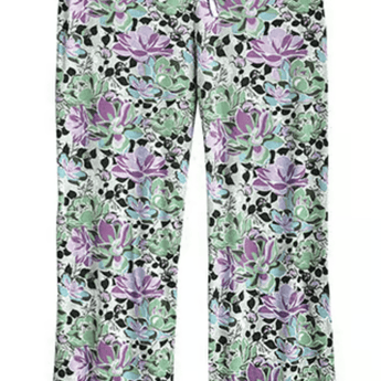 Purple Sage Succulents Pj Pants - Ruffled Feather