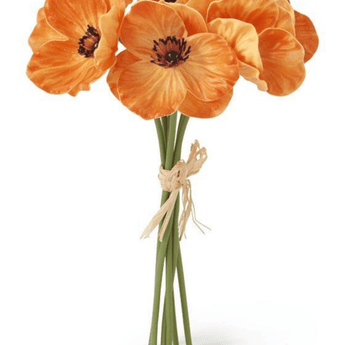 Real Touch Mini Poppy Bundle (6 Stems) - Ruffled Feather
