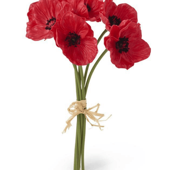 Real Touch Mini Poppy Bundle (6 Stems) - Ruffled Feather