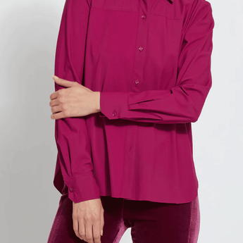 Russet Button Down - Violet - Ruffled Feather