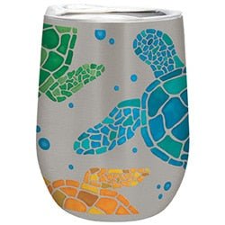 Sea Turtle 12oz Stemless Tumbler - Ruffled Feather