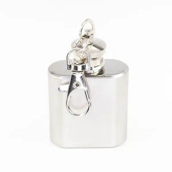 Silver Mini Flask - Ruffled Feather