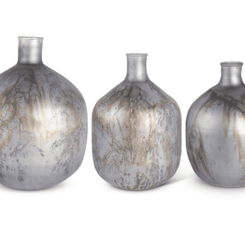 Slate Blue Antique Glaze Bottles - Ruffled Feather