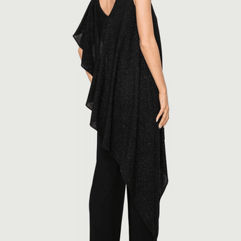 Sleeveless Jumpsuit w/ overlay - Ruffled Feather