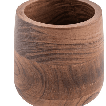 Small Wooden Crock - Ruffled Feather