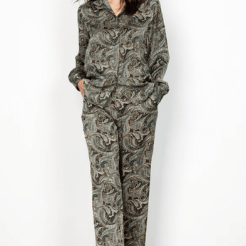 Soya Concept - Harmoni Silky Paisley Pant - Ruffled Feather