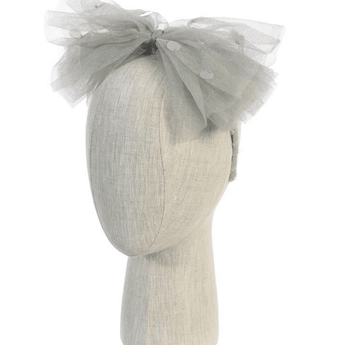 Sparkly Oversized Bow w/ Glitter Tulle and Confetti Dots - Ruffled Feather