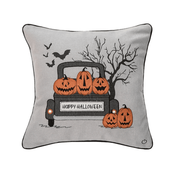 Spooky Time Pillow w/LED Lights - Ruffled Feather