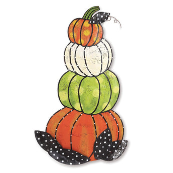 Stacked Pumpkins Door Hanger - Ruffled Feather