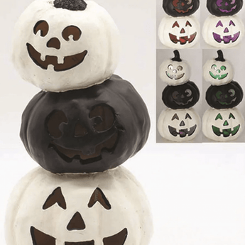 STICK TOGETHER RESIN JACK - O - LANTERN DECOR - Ruffled Feather