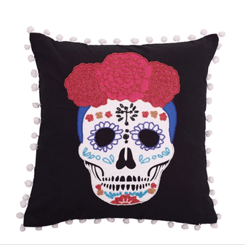 Sugar Skull Pillow - Ruffled Feather