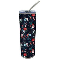 Summer Floral 23oz Tumbler w/ Straw - Ruffled Feather