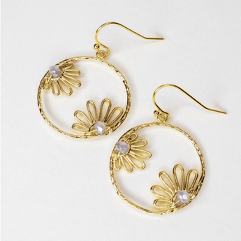 Sunflower Earrings - Ruffled Feather