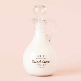 Sweet Cream Body Milk Lotion - Decorative Cruet - Ruffled Feather