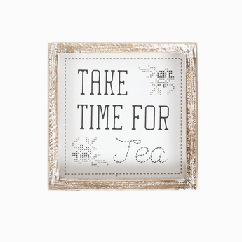 "Take Time for Tea" Magnetic Coaster - Ruffled Feather