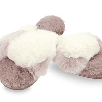 "The Rita" Plush Slippers - Ruffled Feather