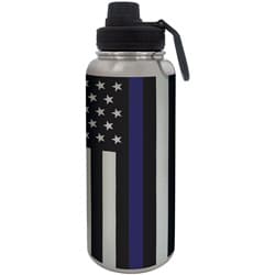 Thin Blue Line 34oz Canteen - Ruffled Feather