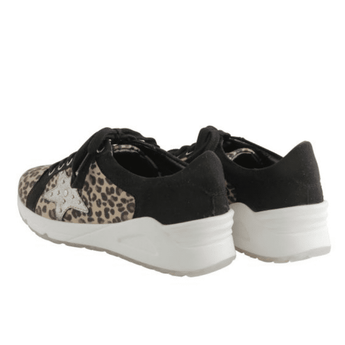 Titbit Sneakers (Leopard Print Canvas) - Ruffled Feather