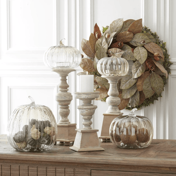 Transparent Glass Pumpkin Cloches - Ruffled Feather