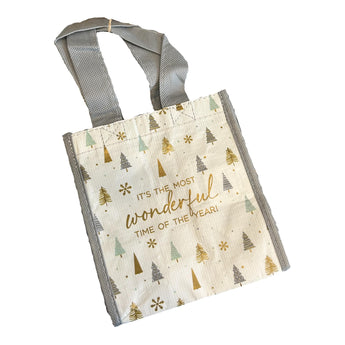 Recycled Gift Bag-S/3-mistletoe