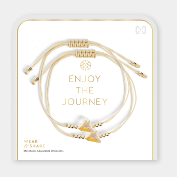 Wear + Share Bracelets "Enjoy the Journey" - Cream - Ruffled Feather