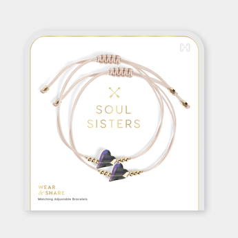 Wear + Share Bracelets "Soul Sisters" - Light Pink - Ruffled Feather