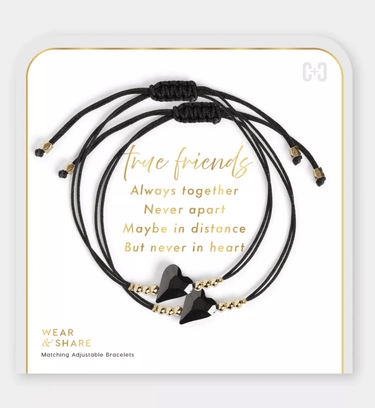 Wear + Share Bracelets - True friends are never apart - Ruffled Feather