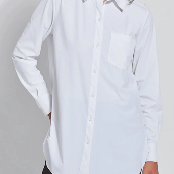 White Schiffer Button Down - Ruffled Feather