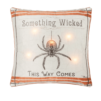 Wicked Spider LED Pillow - Ruffled Feather