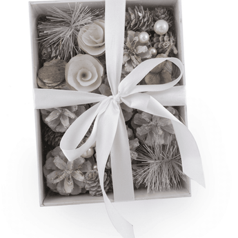 Winter Whites Pinecone Box - Ruffled Feather