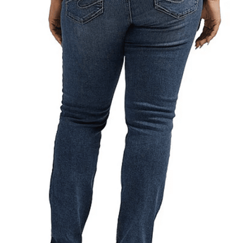 Women's Plus Silver Jean Co. - Avery Straight Leg - Ruffled Feather