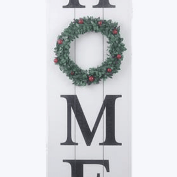 Wood Christmas Door Leaner Sign - Ruffled Feather