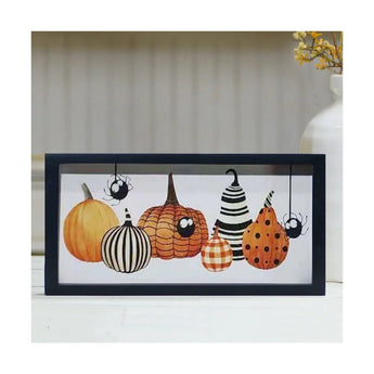 Wood Pumpkin Sign - Ruffled Feather