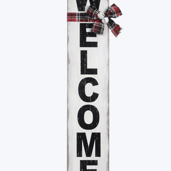 Wood Welcome Sign - Ruffled Feather