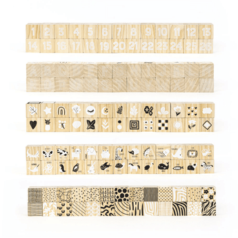 Wooden Alphabet Blocks Multi - sided - Ruffled Feather