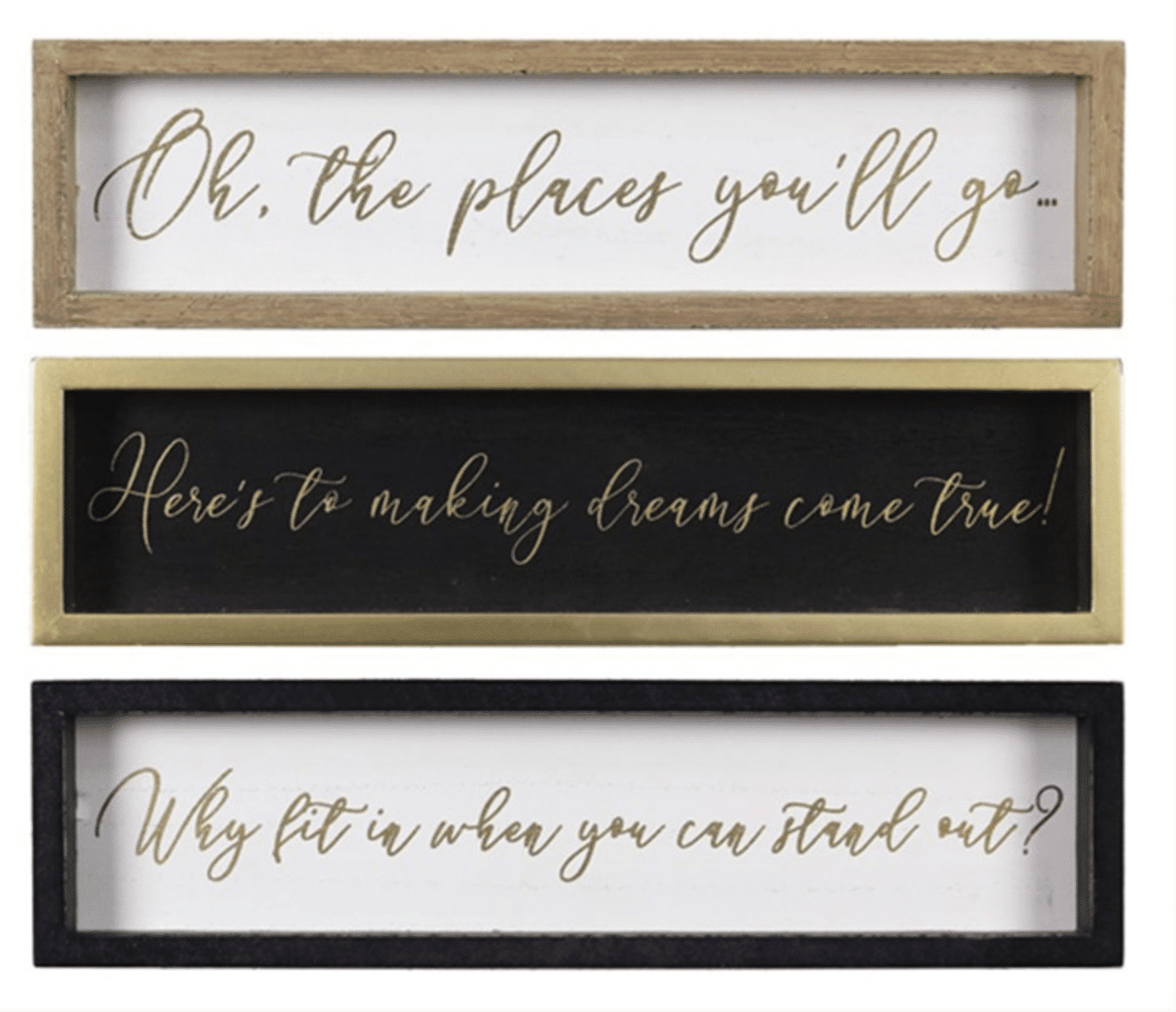 Wooden Rectangle Sign – Ruffled Feather