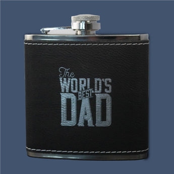 World's Best Dad - Flask - Ruffled Feather