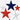 Flocked Hanging Star, Large Faceted