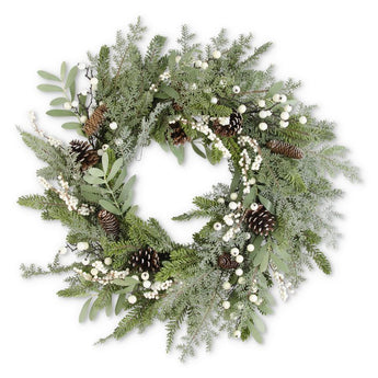 30" Mixed Pine Wreath