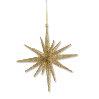 6" Gold Glitter Star Ornament