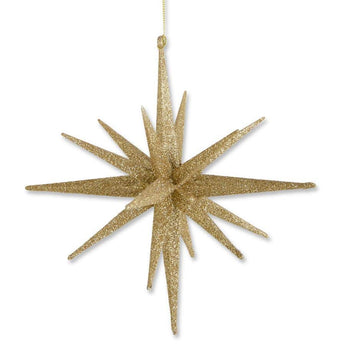 8" Gold Glitter Star Ornament