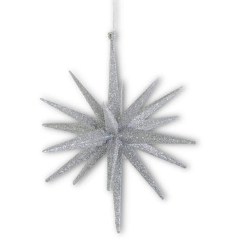 8" Silver Star Ornament