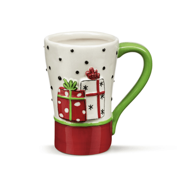 Christmas Assorted Mugs - Cardinal, Polka Dot Snowman, Presents