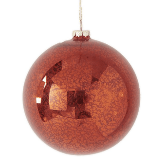 5.5" Red Mercury Round Shatterproof Ornament