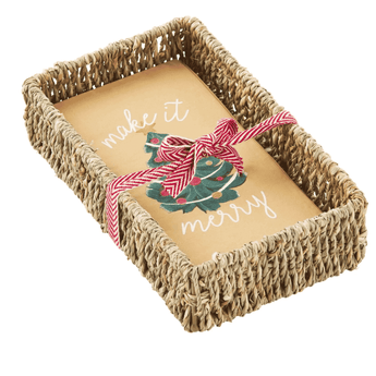 Tree Guest Towel Basket Set